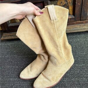 Vntg Tan Suede Women's Boots
